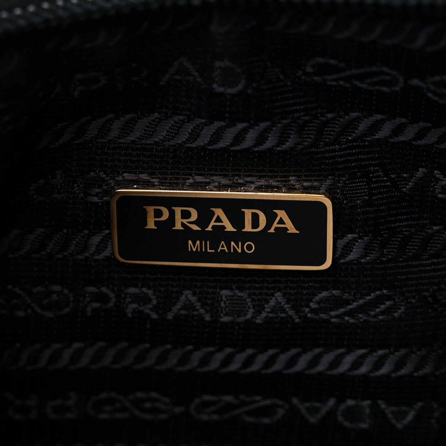 Prada Tessuto Nylon Stitched Shoulder Bag Black 6 of 9
