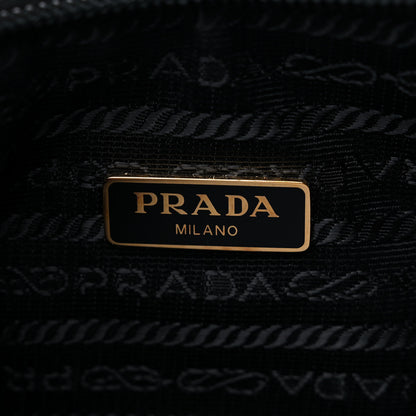 Prada Tessuto Nylon Stitched Shoulder Bag Black 6 of 9