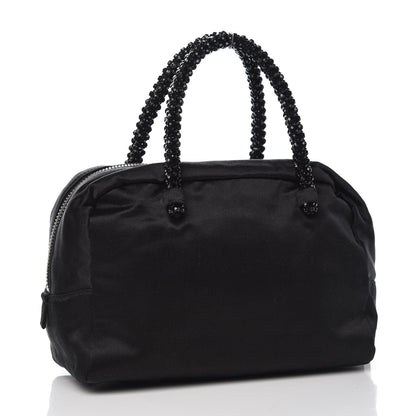 Prada Nylon Satin Bear Mini Handle Bag Nero Black 3 of 7