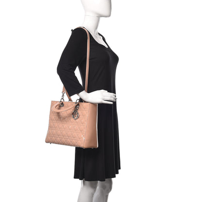Christian Dior Patent Cannage Large Lady Dior Light Pink 3 of 13