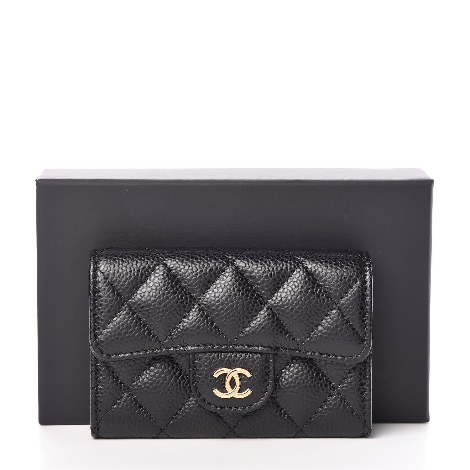 Chanel Caviar Quilted Flap Card Holder Black 9 of 9