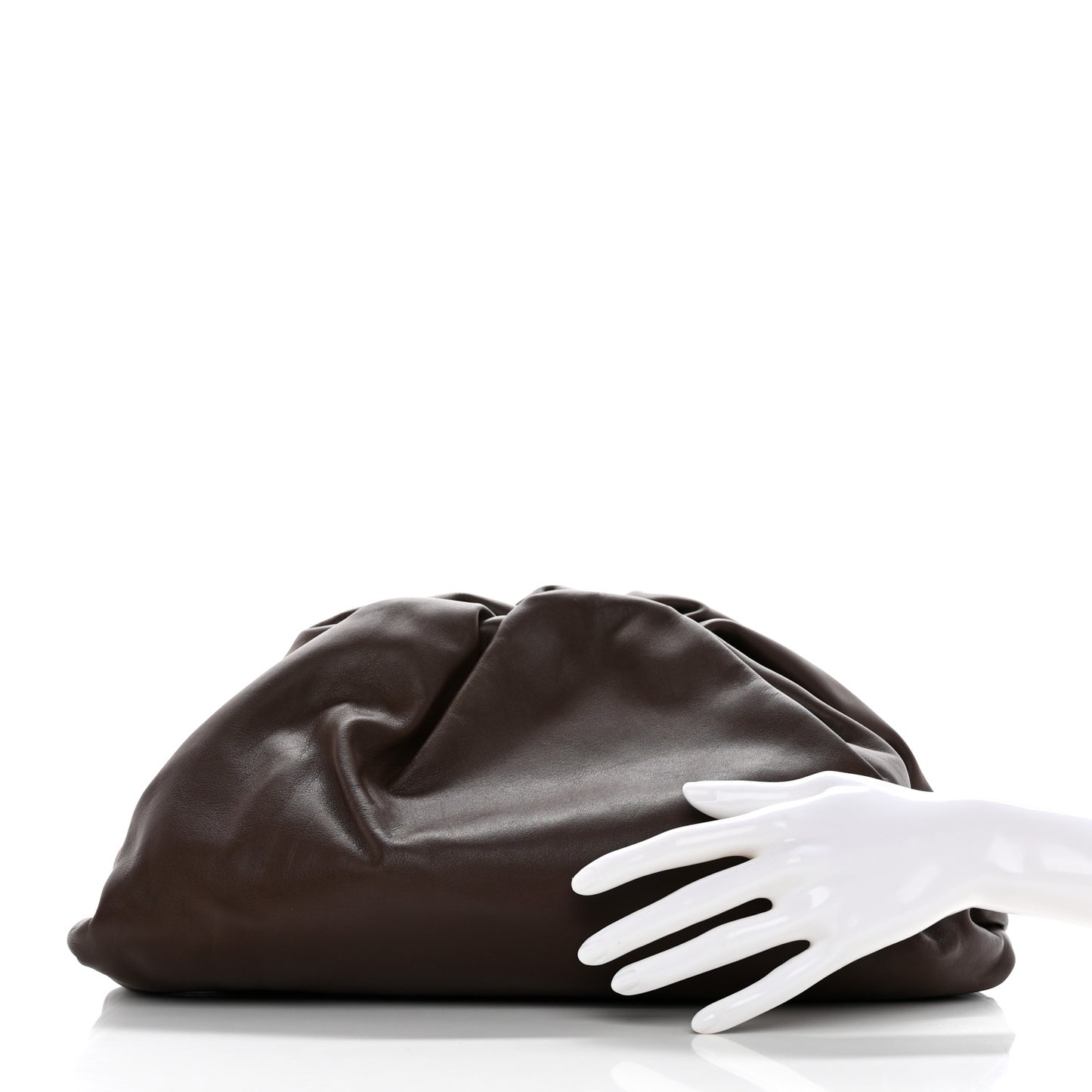 Smooth Butter Calf The Pouch Oversized Clutch Brownie