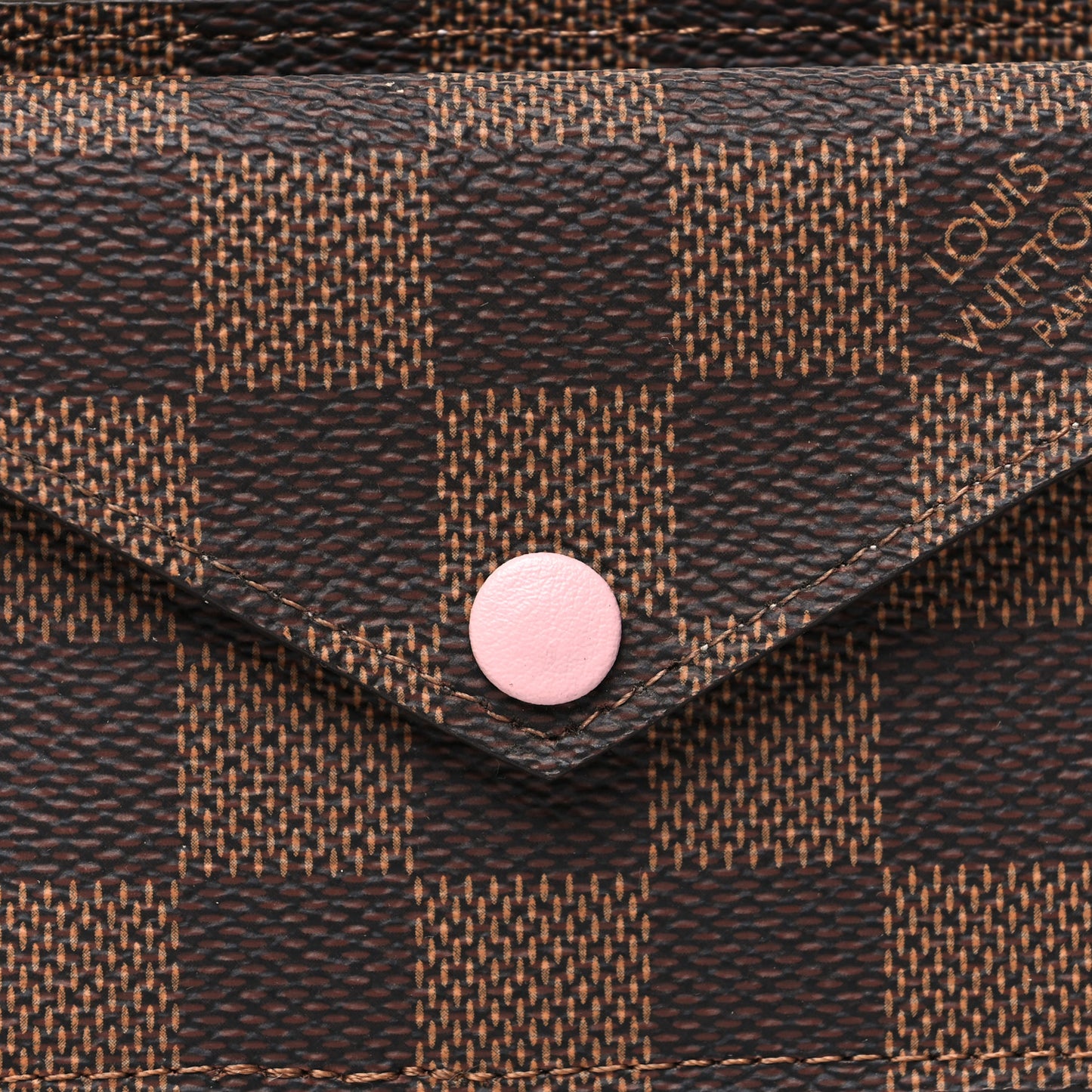 Damier Ebene Recto Verso Card Holder Rose Ballerine
