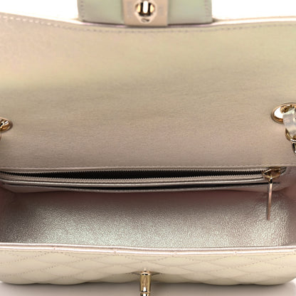 Chanel Iridescent Lambskin Quilted Mini Rectangular Flap Ivory 4 of 4