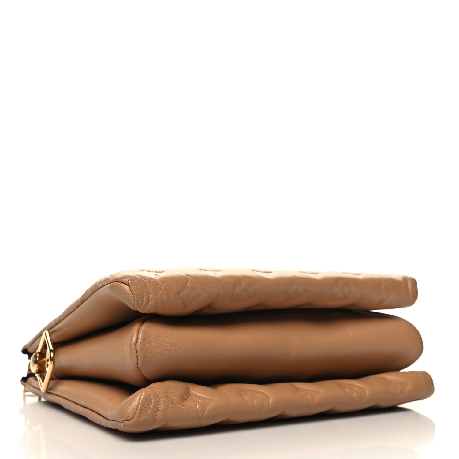 Louis Vuitton Lambskin Embossed Monogram Coussin PM Camel 4 of 11