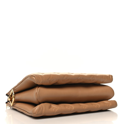 Louis Vuitton Lambskin Embossed Monogram Coussin PM Camel 4 of 11