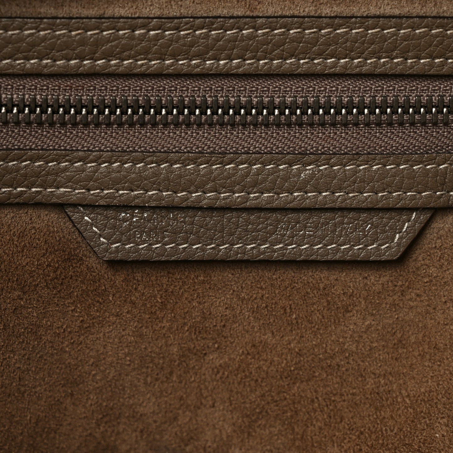 Drummed Calfskin Mini Luggage Souris