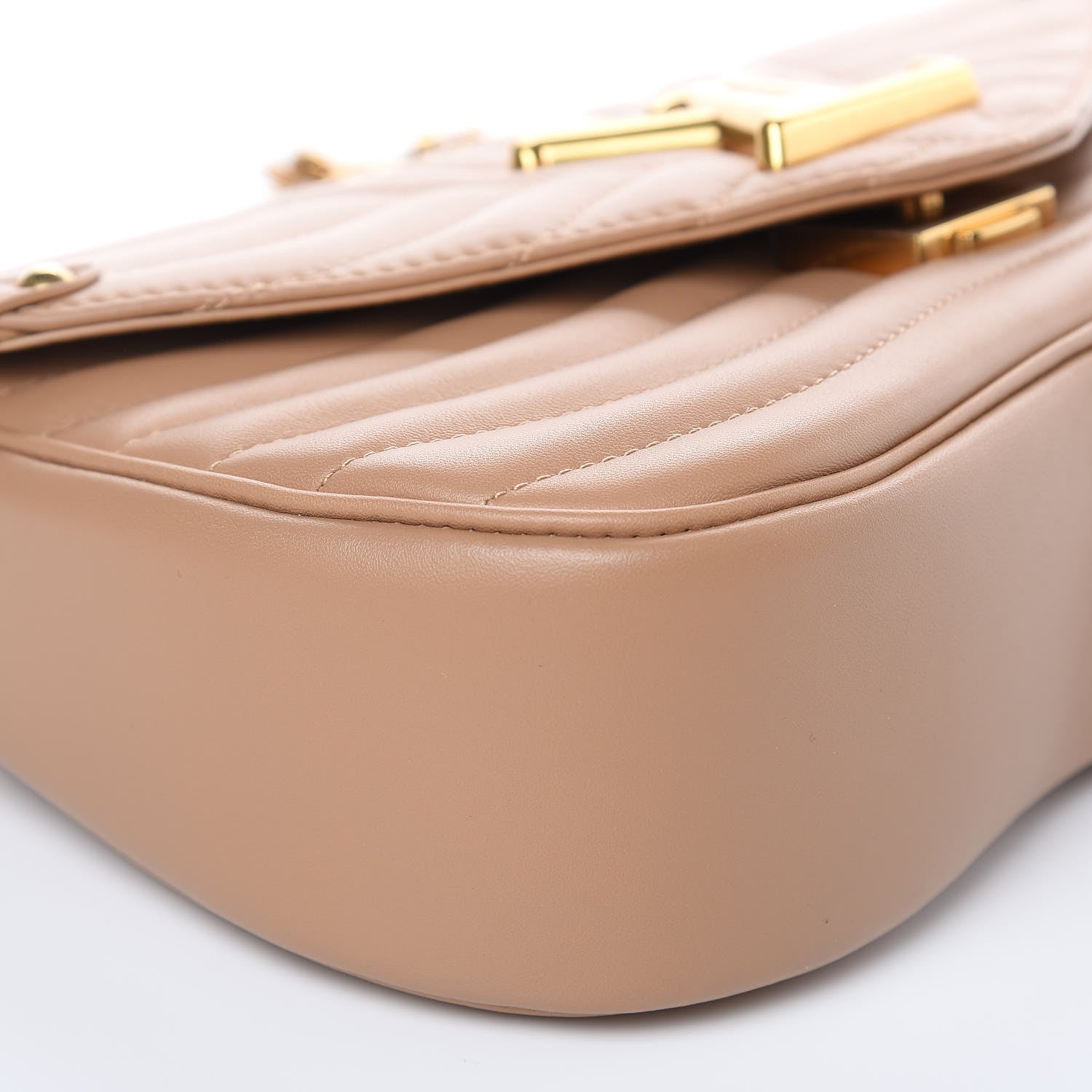 Louis Vuitton Calfskin New Wave Chain MM Noisette 7 of 12
