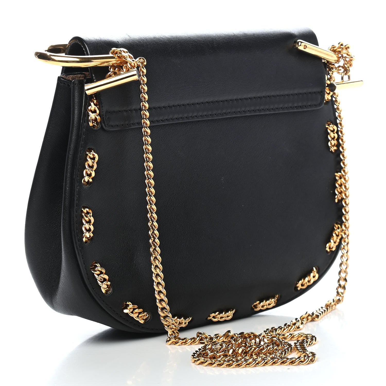 Chloe Calfskin Mini Drew Chain Shoulder Bag Black 2 of 9