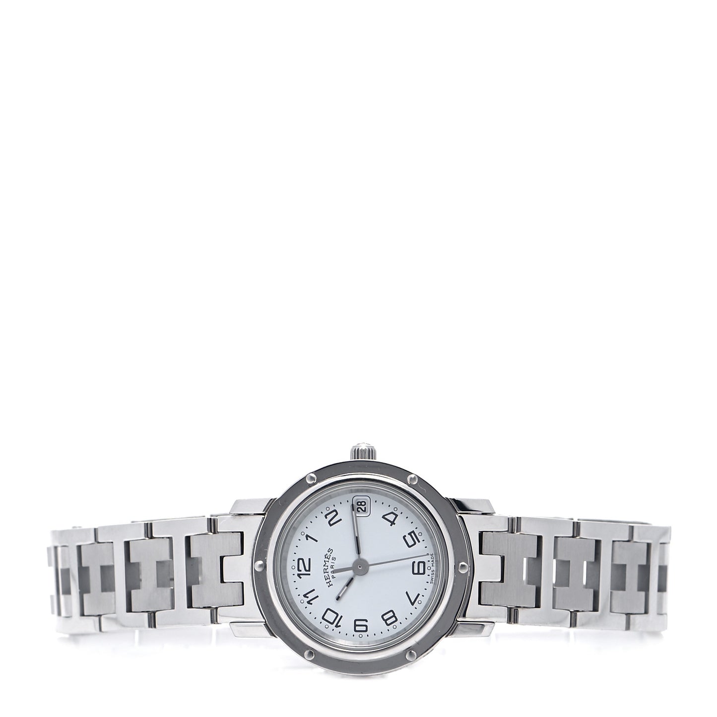 Stainless Steel 24mm Clipper Quartz Watch White