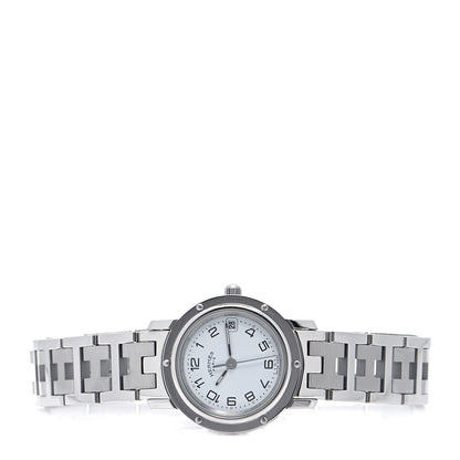 Hermes Stainless Steel 24mm Clipper Quartz Watch White 2 of 7