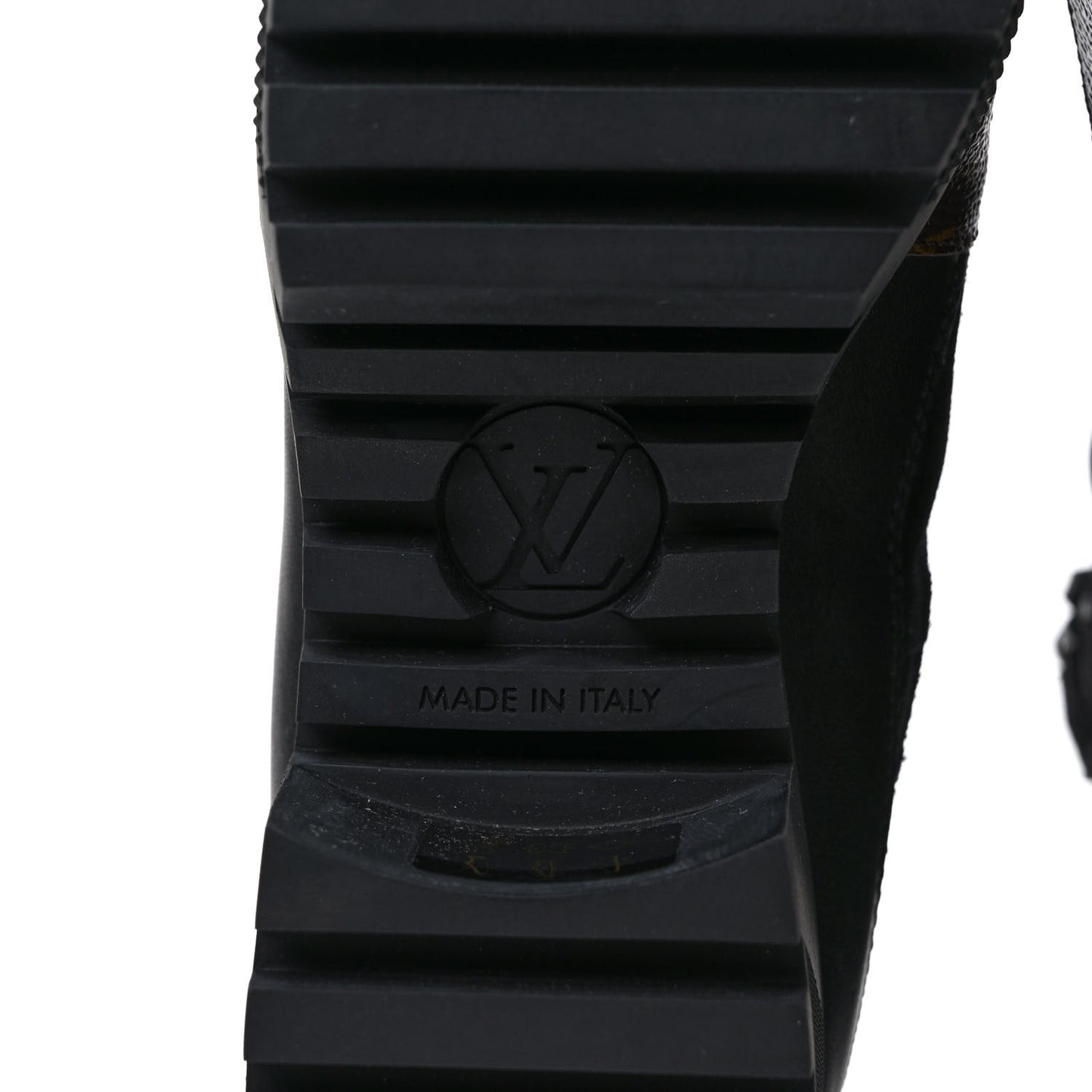 Nylon Embroidered Monogram Suede Laureate Platform Desert Boots 38.5 Kaki