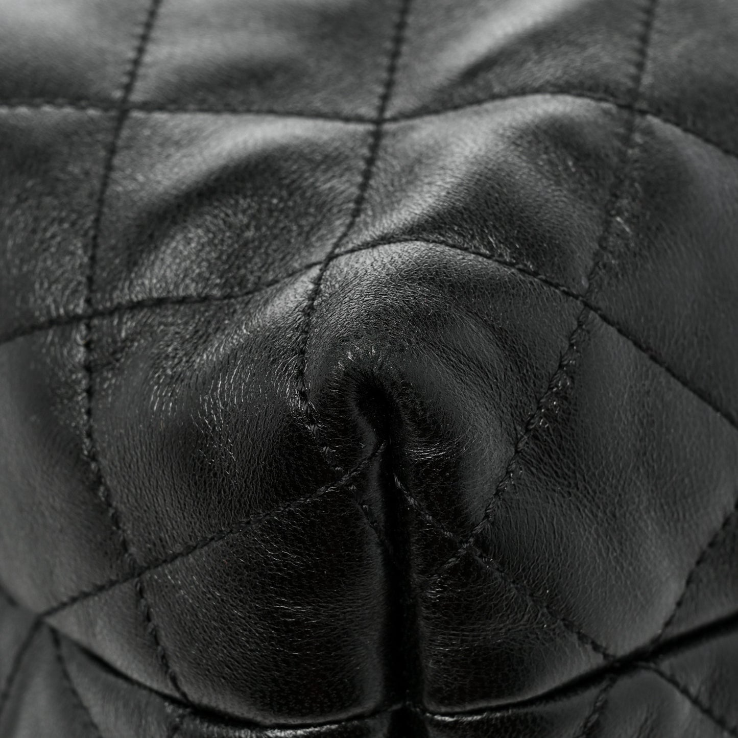 Lambskin Quilted Maxi Icare Shopping Tote Black