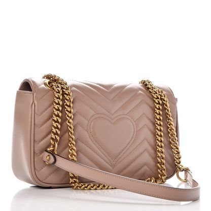 Gucci Calfskin Matelasse Small GG Marmont Shoulder Bag Porcelain Rose 3 of 7