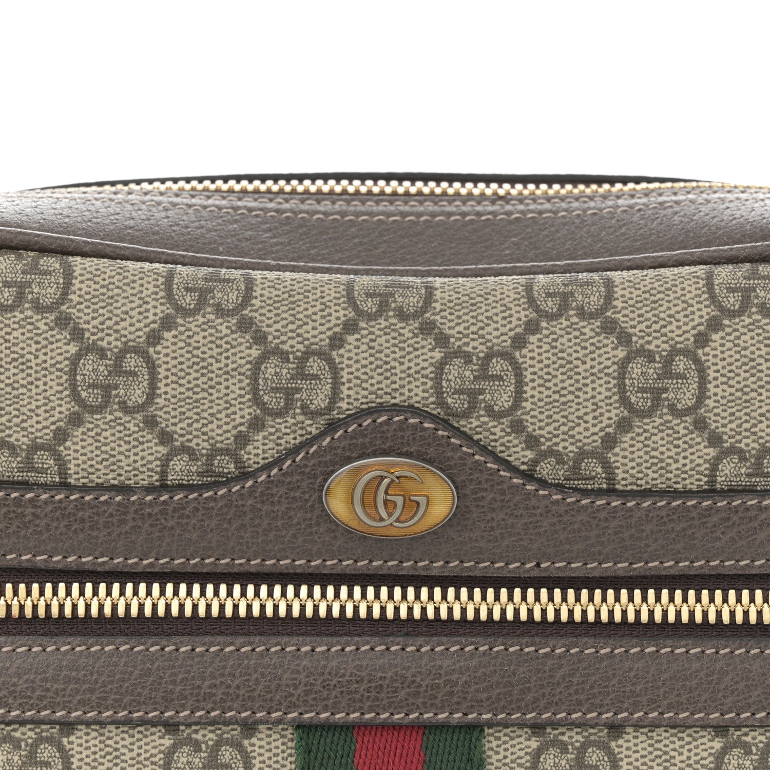 Gucci GG Supreme Monogram Web Small Ophidia Belt Bag 95 38 Dark Brown 8 of 10
