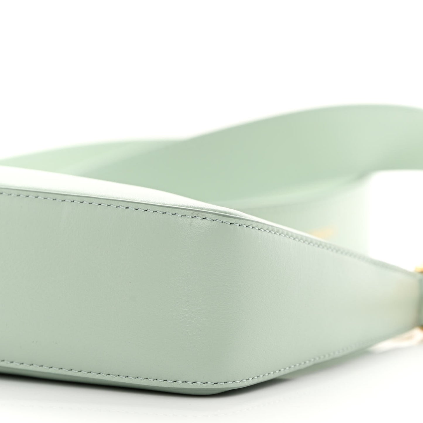 Smooth Calfskin Mini Moon Cut Out Shoulder Bag Celadon