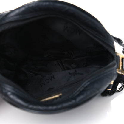 MCM Calfskin Quilted Studded Heritage Tambourine Black 4 of 6