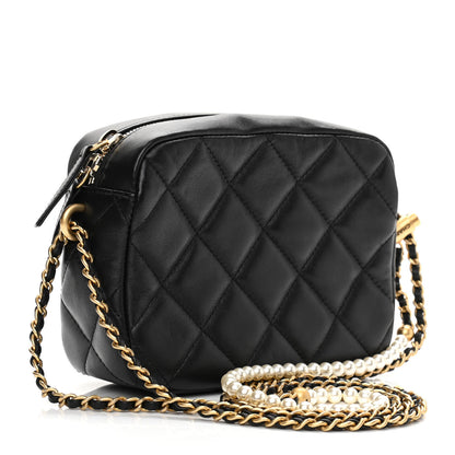 Chanel Lambskin Quilted Mini My Perfect Camera Case Black 3 of 11