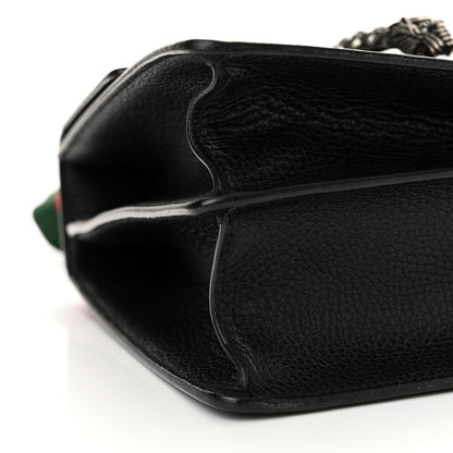 Gucci Dollar Calfskin Crystal Web Medium Dionysus Bamboo Top Handle Bag Black Black Diamond 9 of 10