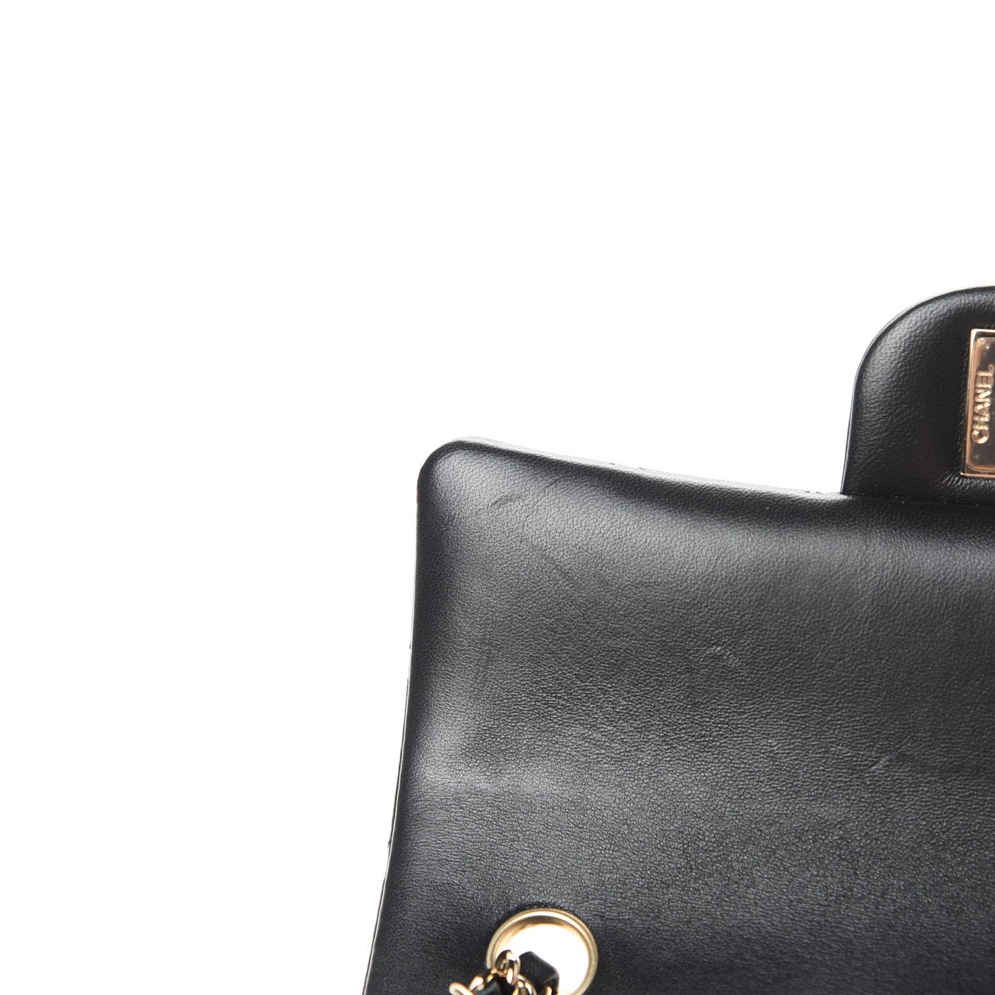 Lambskin Quilted Mini Rectangular Flap Black