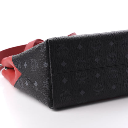 MCM Visetos Medium Klara Hobo Red Black 6 of 10