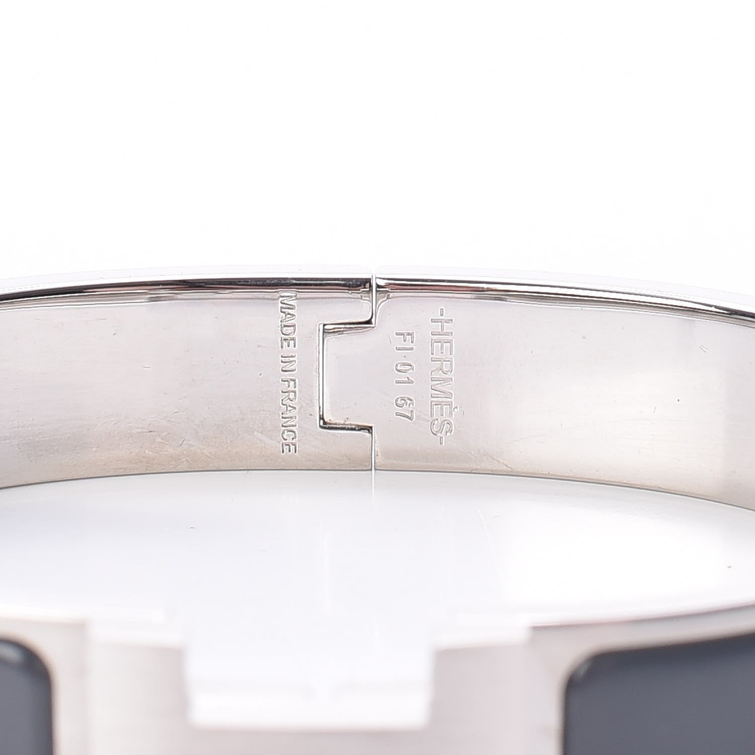 Hermes Matte Enamel Narrow Clic Clac HH Bracelet GM Slate 3 of 5