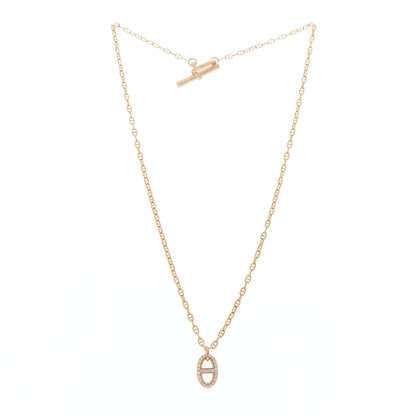 Hermes 18K Rose Gold Diamond PM New Farandole Pendant Necklace ST 2 of 3