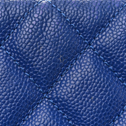 Chanel Caviar Quilted Easy Zip Flap Tote Blue 14 of 17