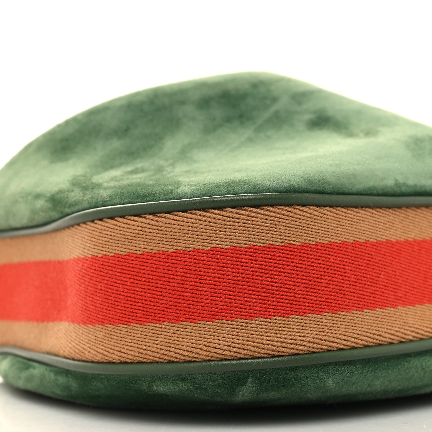 Gucci Suede Web Small Attache Shoulder Bag Cactus Green 10 of 11