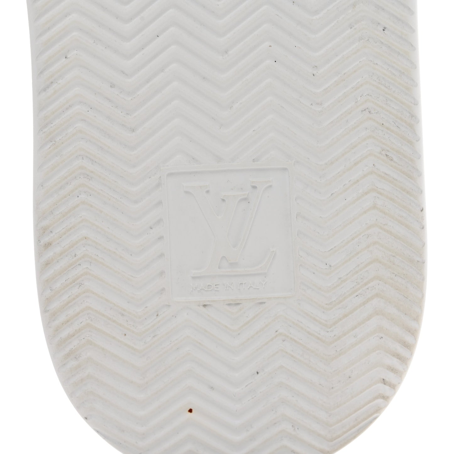 Grained Calfskin Embossed Monogram Mens Beverly Hills Sneakers 8 White