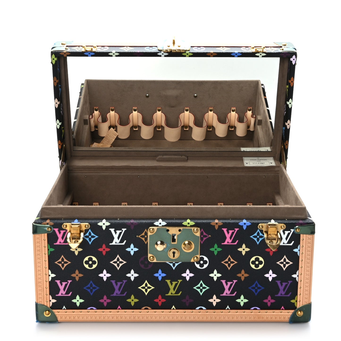 Monogram Multicolor Boite Bouteilles et Glace Beauty Train Case Black