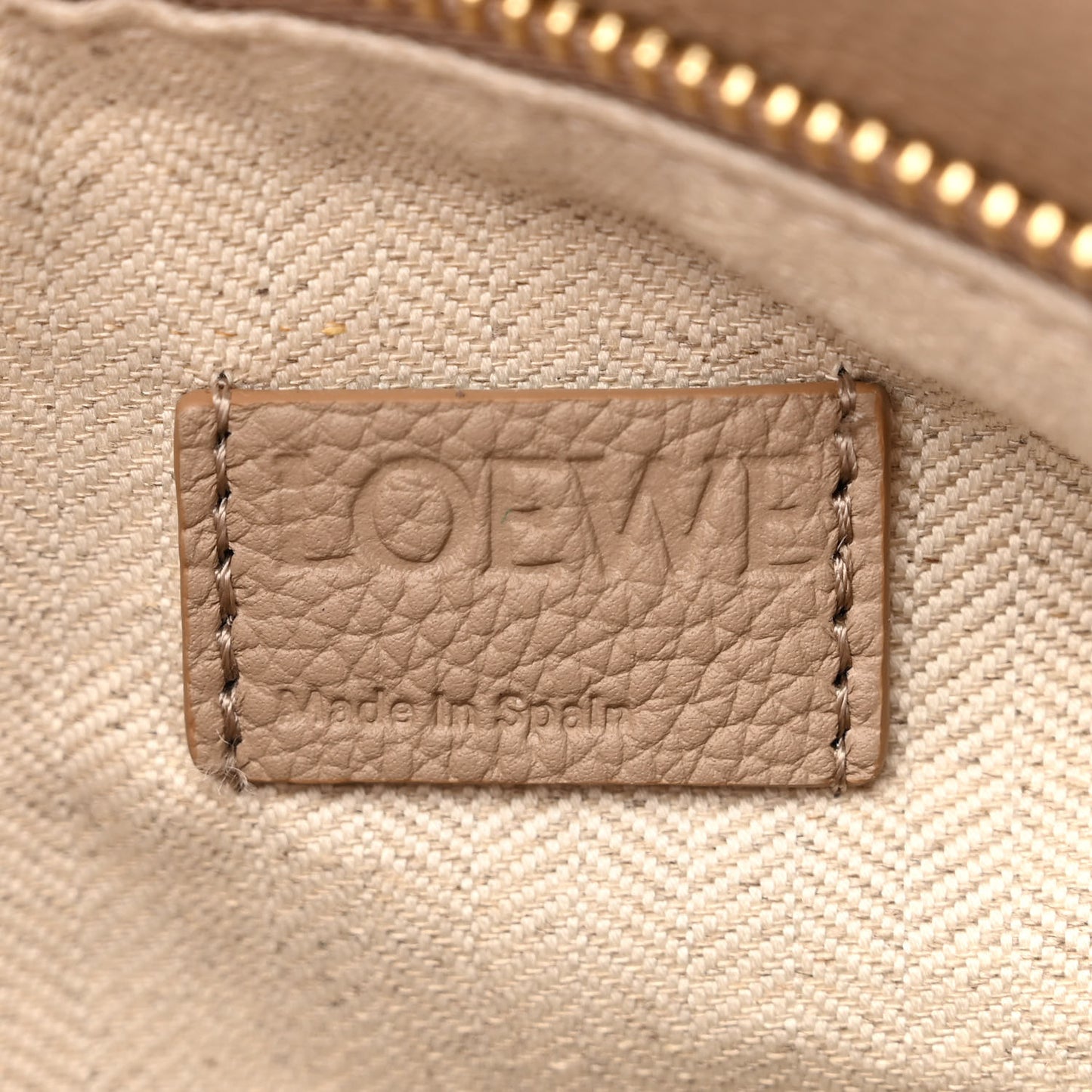 Grained Calfskin Small Puzzle Edge Bag Sand