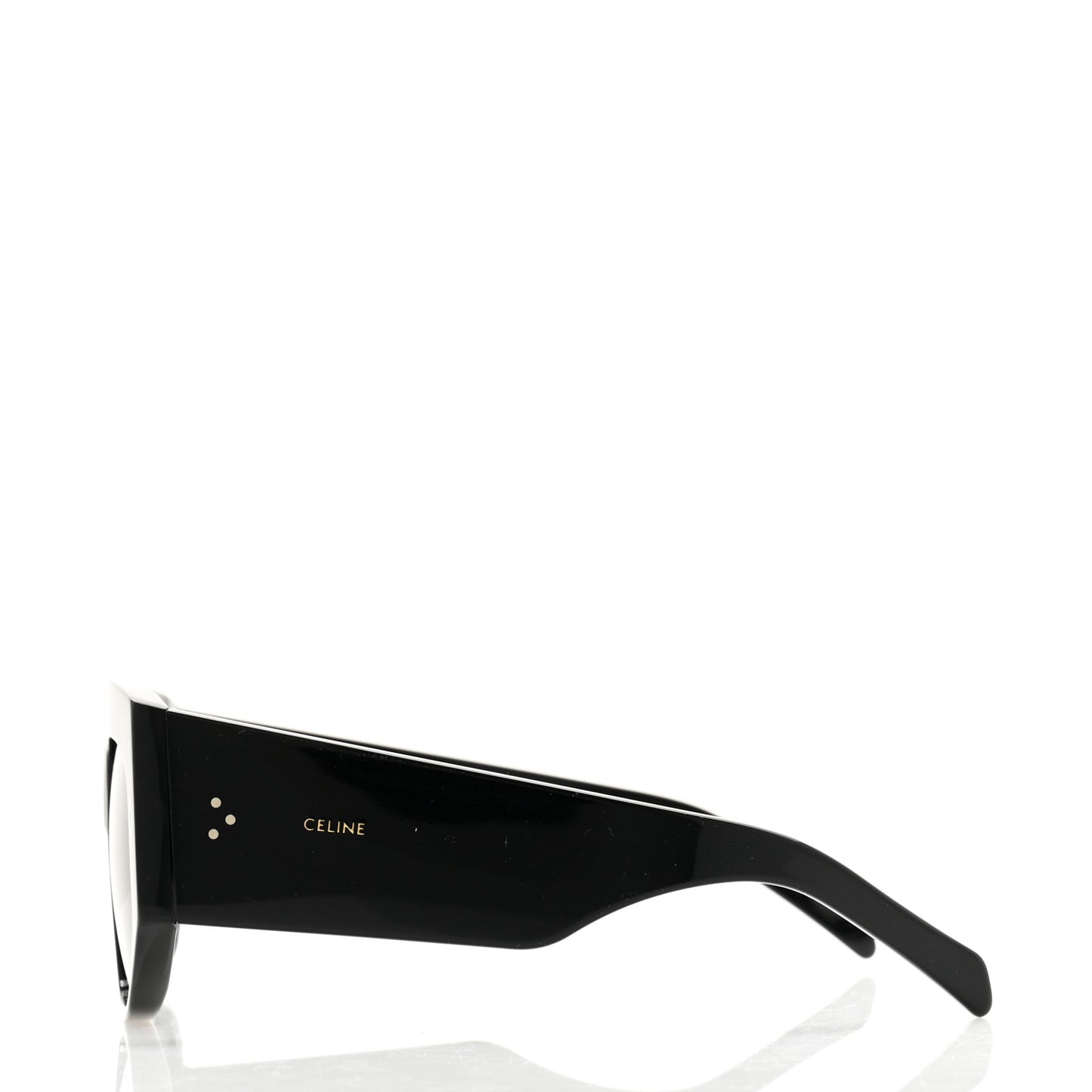 Acetate Flat Top Rectangular Sunglasses CL40106I Black