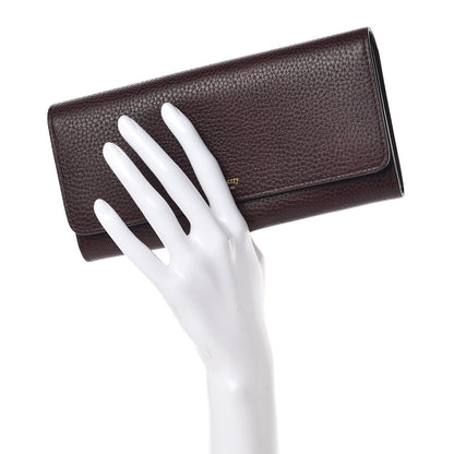 Mulberry Natural Grain Calfskin Continental Wallet Oxblood 2 of 9