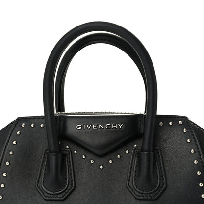 Givenchy Smooth Calfskin Mini Studded Antigona Black 8 of 10