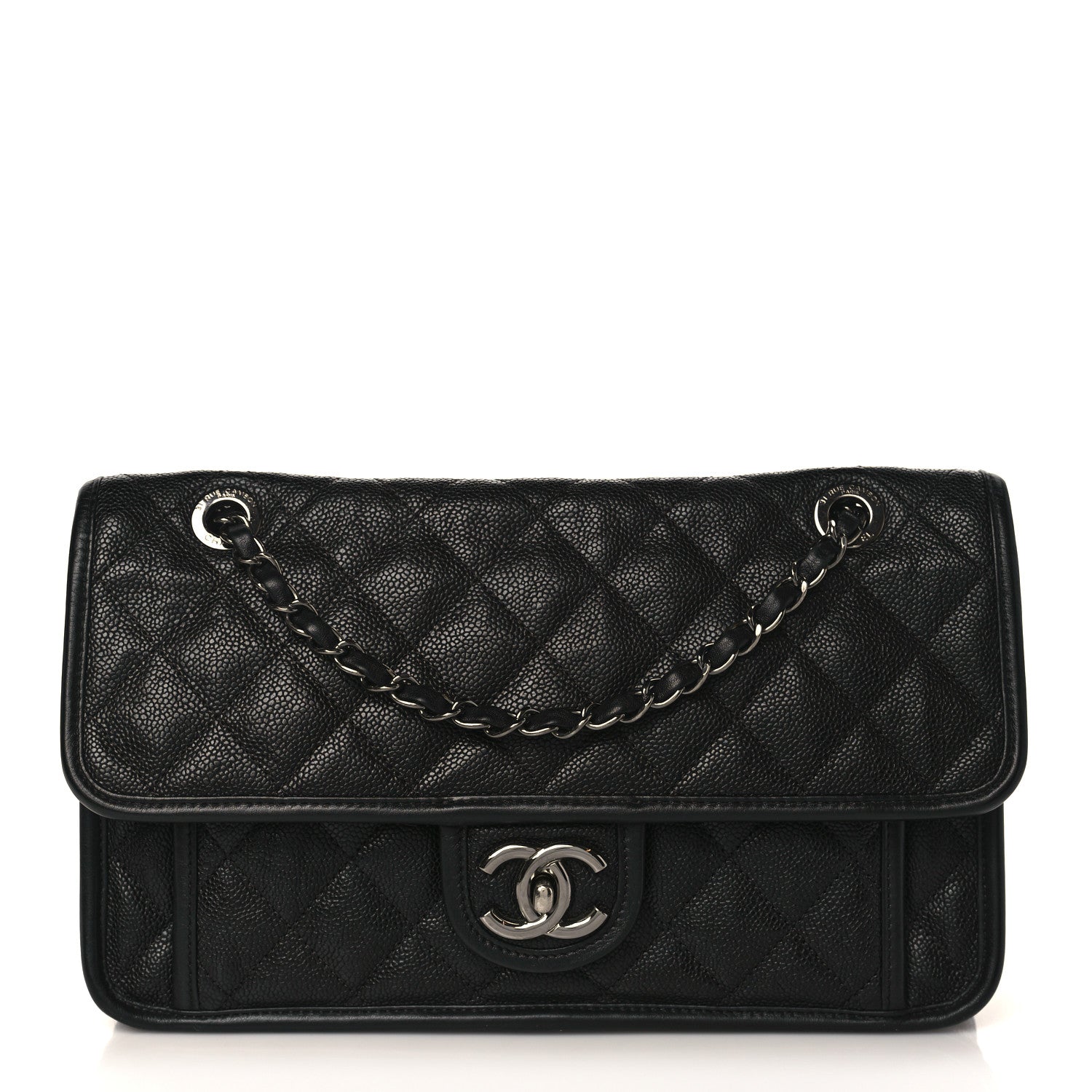 Chanel Caviar Quilted Medium French Riviera Flap Black 1 of 9
