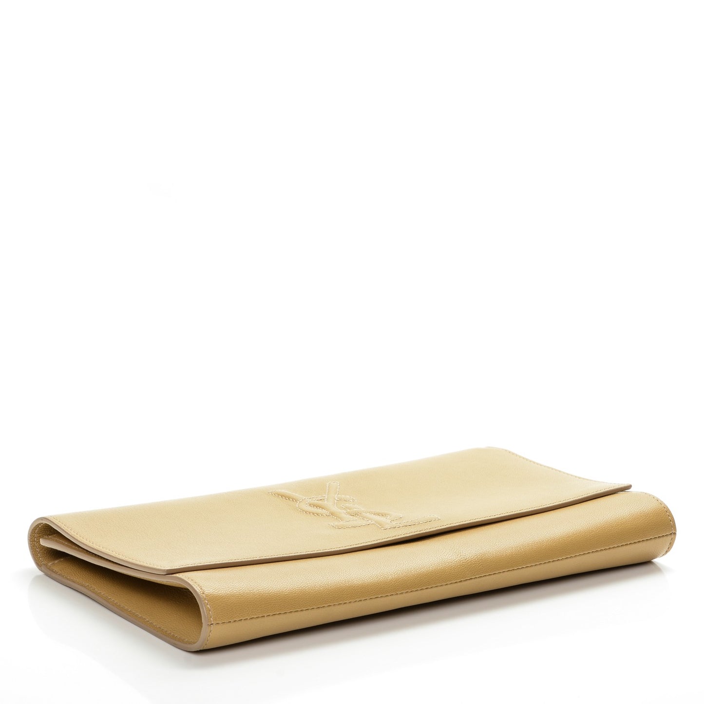 Chevre Large Belle de Jour Clutch Beige