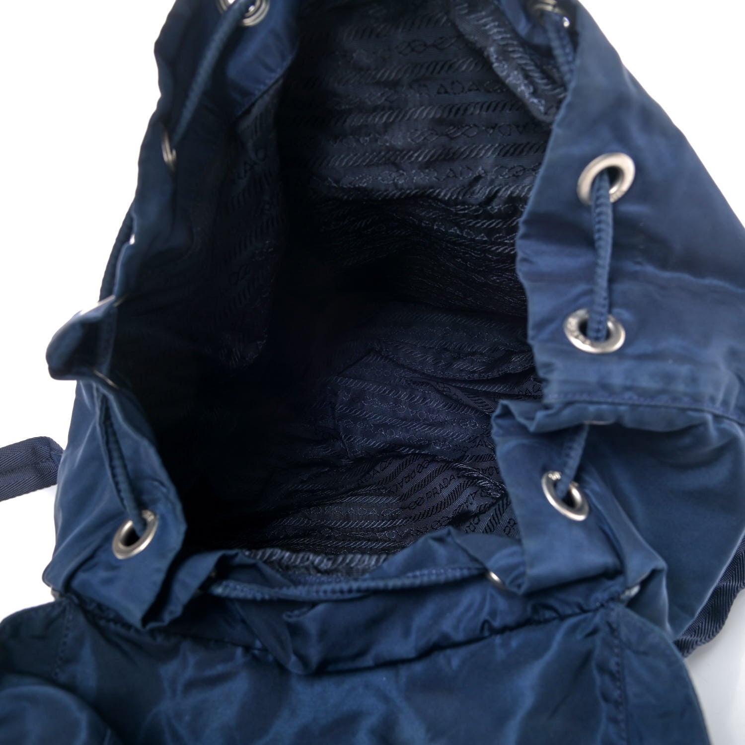 Prada Tessuto Nylon Vela Medium Backpack Baltico 4 of 4