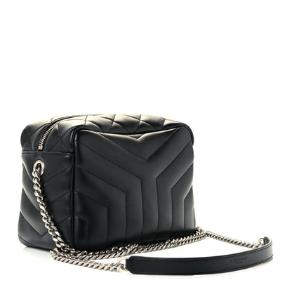 Saint Laurent Calfskin Y Quilted Monogram Small Loulou Bowling Bag Black 3 of 11