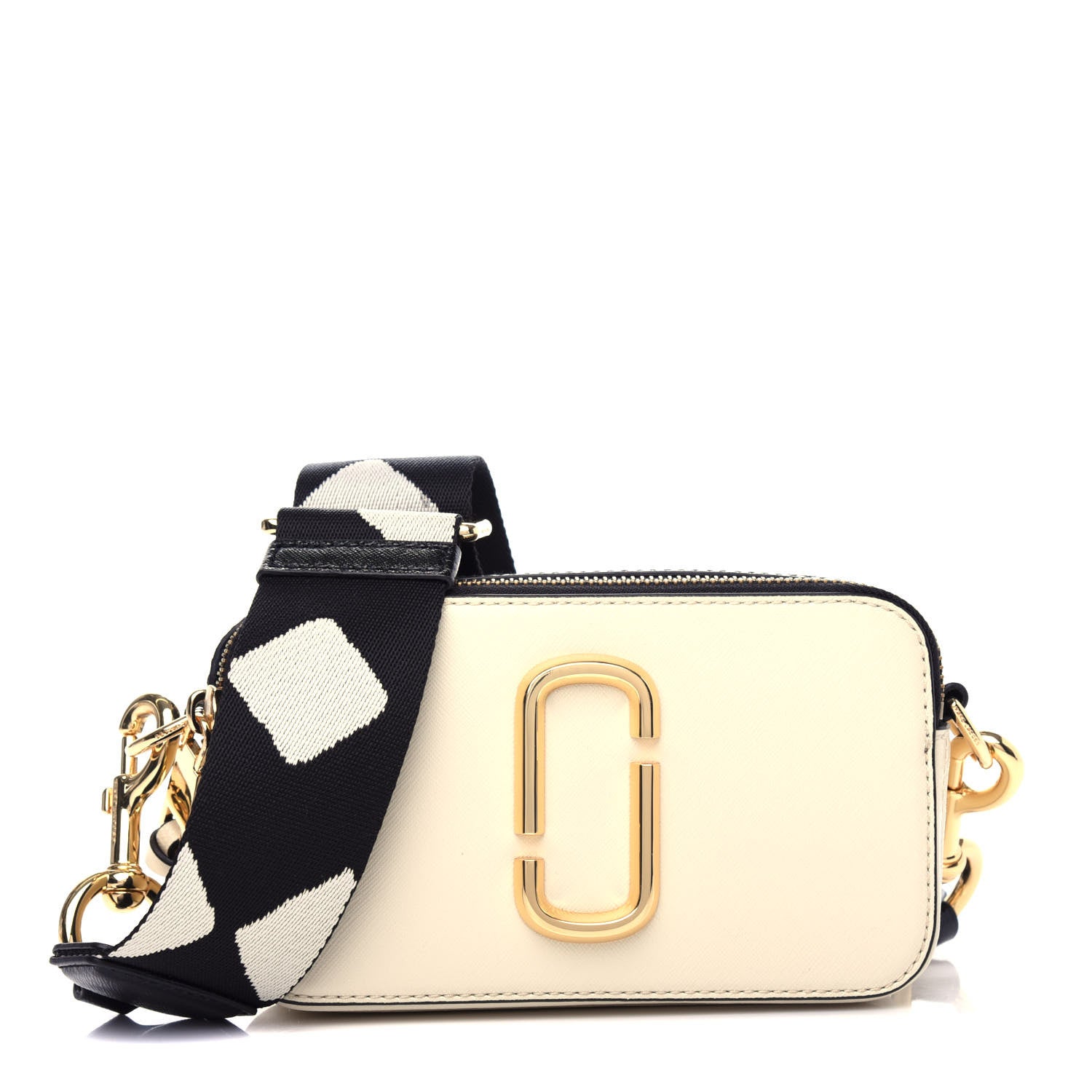 Marc Jacobs Saffiano Small Snapshot Camera Bag Cloud White Multicolor 1 of 12