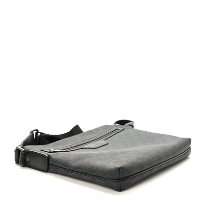 Gucci GG Supreme Monogram Crossbody Messenger Bag Black Grey 4 of 10