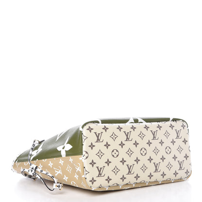 Louis Vuitton Monogram Giant Neverfull MM Kaki 5 of 10