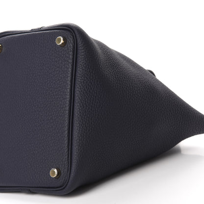 Hermes Taurillon Clemence Picotin Lock 18 PM Bleu Nuit 8 of 11