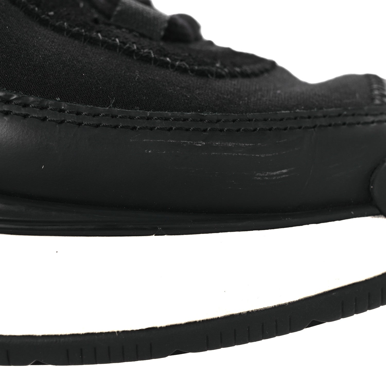 Chanel Velvet Calfskin Mixed Fibers CC Sneakers 38.5 Black 13 of 15