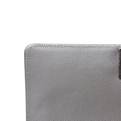 Chanel Metallic Caviar Quilted Medium Boy Flap Silver 12 of 15