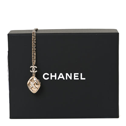 Chanel Crystal CC Cross Drop Pendant Necklace Gold 6 of 8