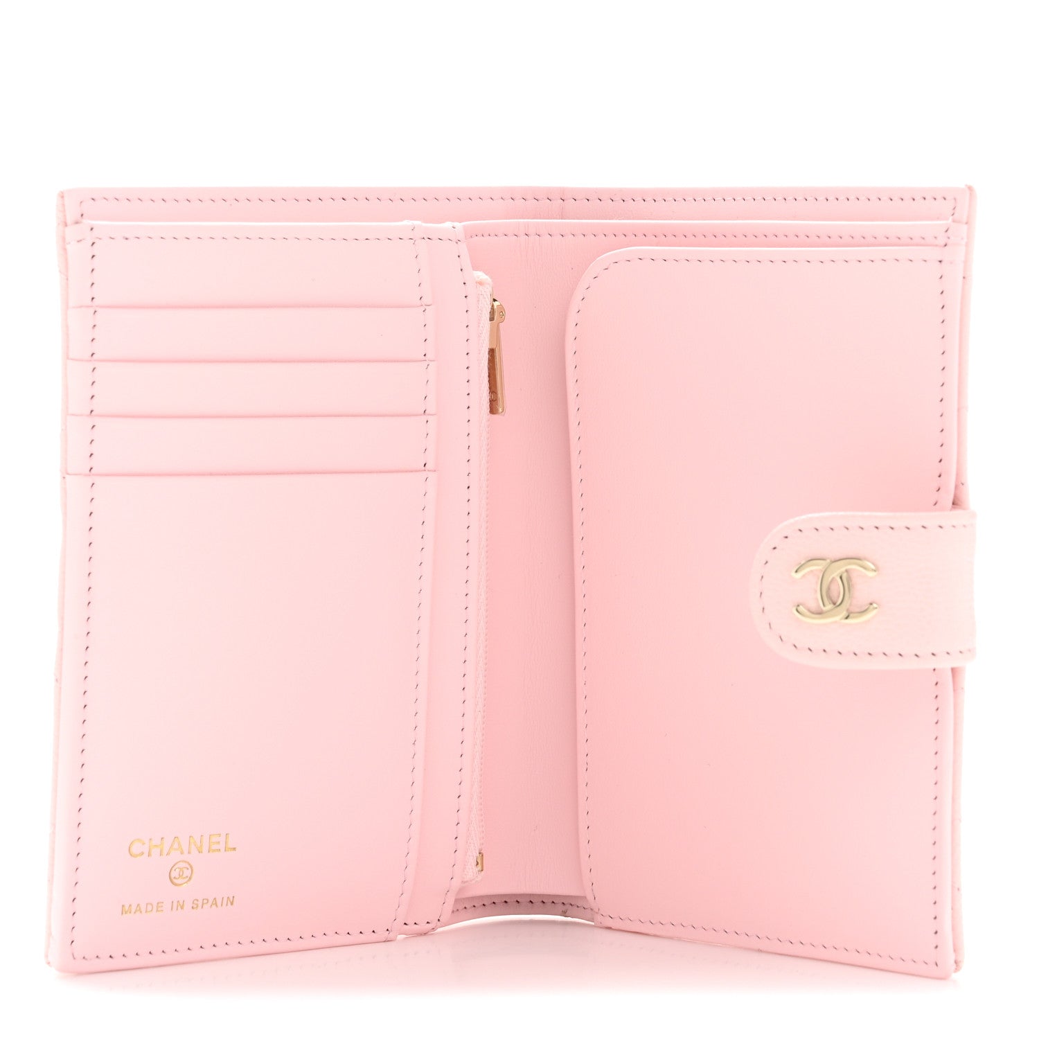 Chanel Caviar Quilted Passport Holder Pink 5 of 8