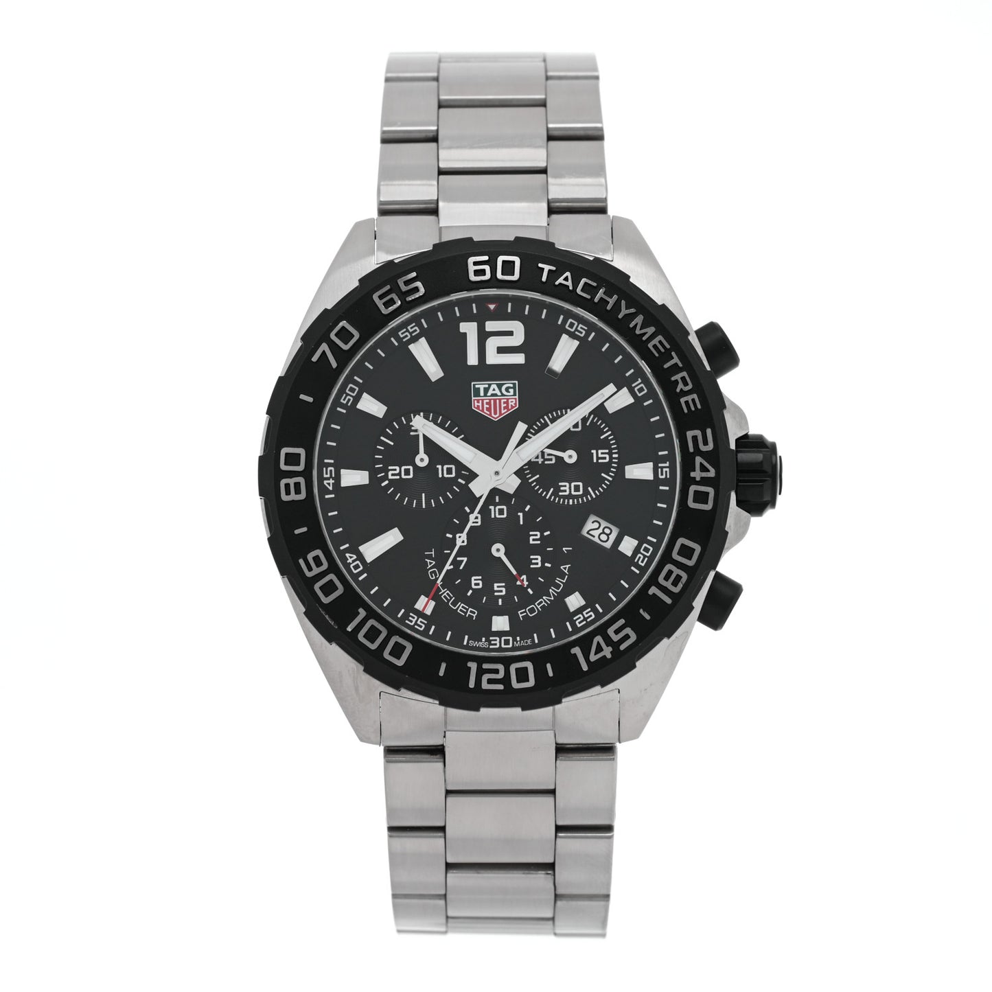 Stainless Steel 43mm Formula 1 Chronograph Quartz Watch Black CAZ1010