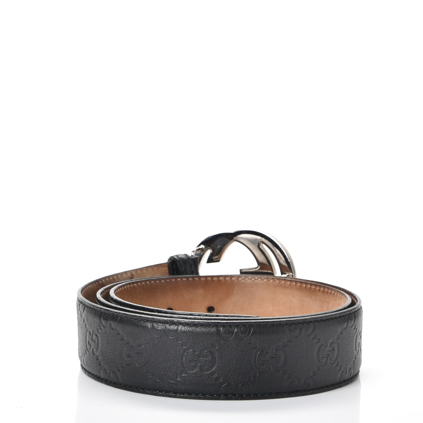 Guccissima Interlocking G Belt 95 38 Black