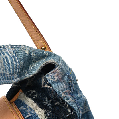 Louis Vuitton Denim Patchwork Posty Messenger Bag Blue 10 of 10